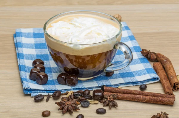 Caffè con crema — Foto Stock