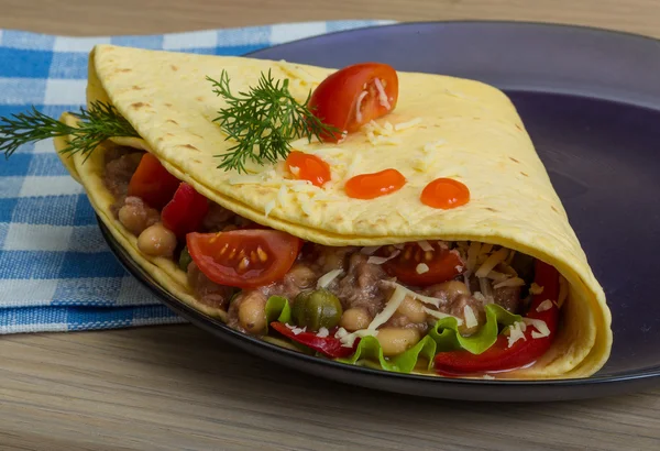 Tuna tortilla — Stockfoto