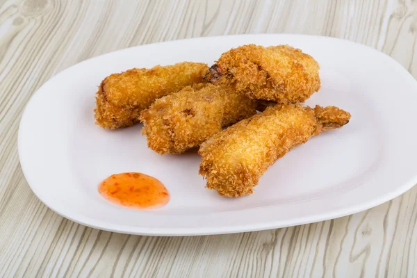 Fried prawn tempura — Stock Photo, Image