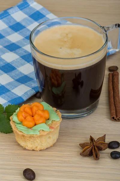 Caffè con pasticceria — Foto Stock