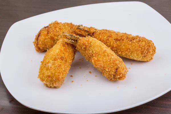 Gambas fritas tempura — Foto de Stock