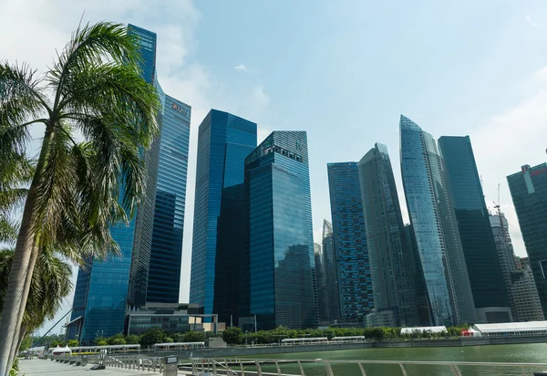 Budovy v panoráma Singapuru — Stock fotografie