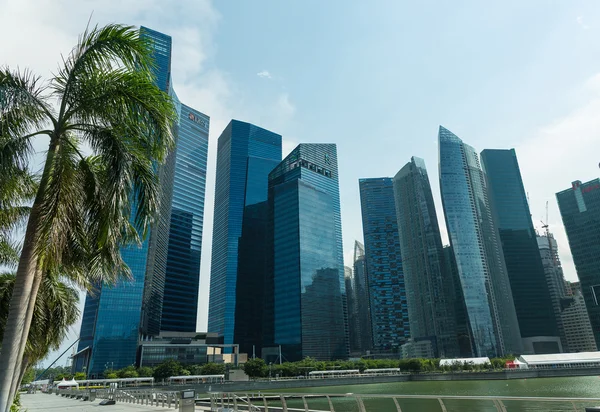 Byggnader i singapore skyline — Stockfoto