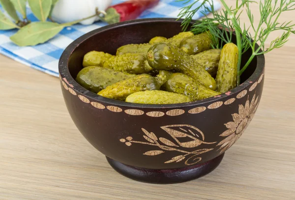 Marinated small cucumber — Stock Photo, Image