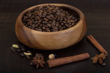 Kavrulmuş kahve çekirdeği.