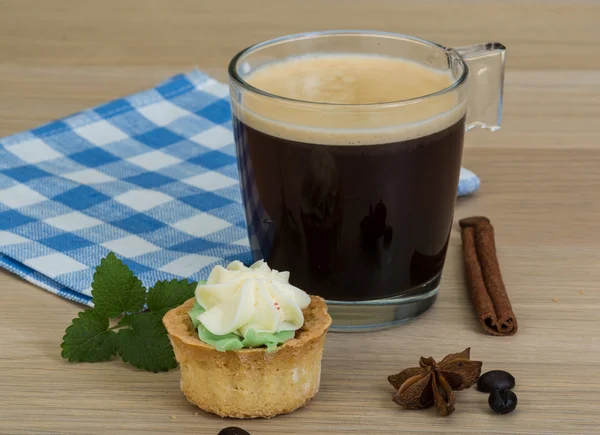 Kaffee mit Gebäck — Stockfoto