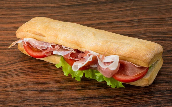 Panino al prosciutto — Foto Stock