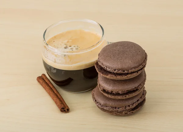 Coffee with macaroons — Stock Photo, Image