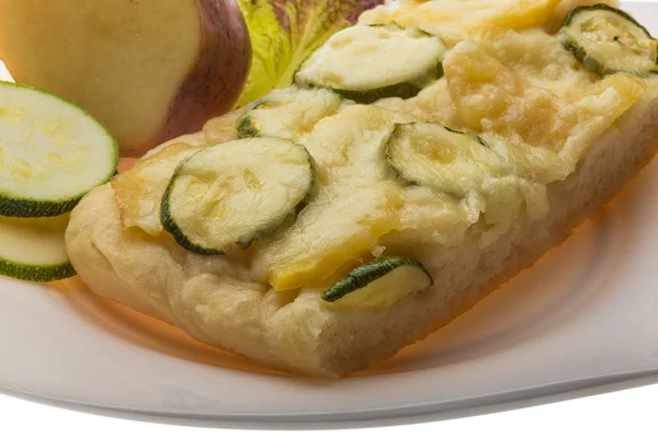 Pizza with zucchini — Stock Photo, Image