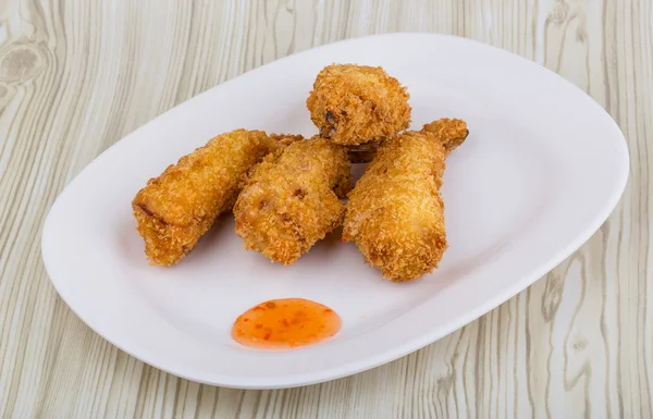 Fried prawn tempura — Stock Photo, Image