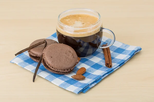 Café con macarrones — Foto de Stock