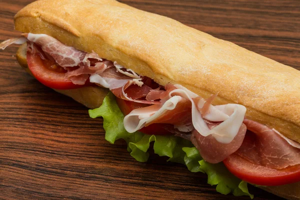 Panino al prosciutto — Foto Stock