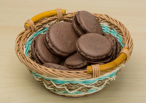 Chocolate macaroons — Stock Photo, Image