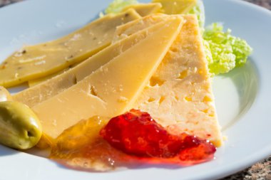 Çeşitli dilimlenmiş peynir