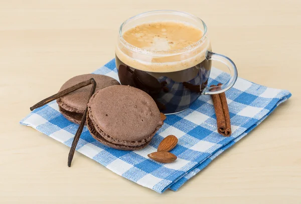 Caffè con amaretti — Foto Stock