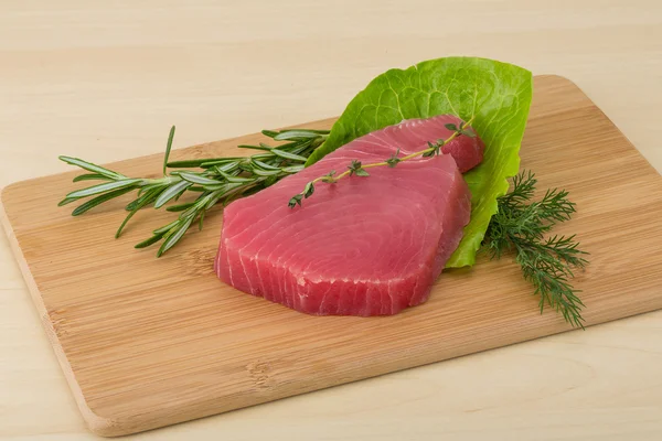 Syrové tuňákový steak — Stock fotografie