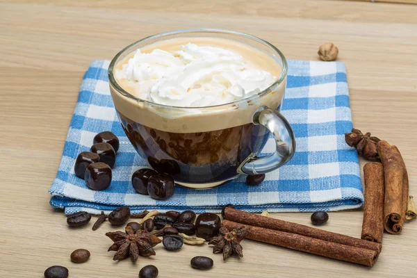 Caffè con crema — Foto Stock