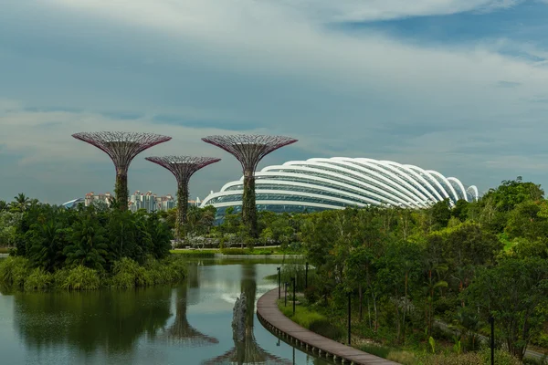 SINGAPORE - 12 MAGGIO: Giardini sulla Baia il 12 Mar 2014 a Singap — Foto Stock