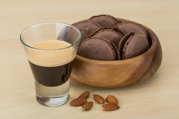 Kaffee mit Makronen — Stockfoto