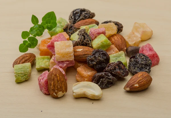 Nuts and dry fruits mix — Stock Photo, Image