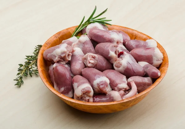 Raw chicken hearts — Stock Photo, Image