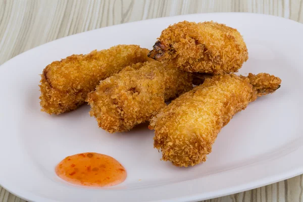 Fried prawn tempura — Stock Photo, Image