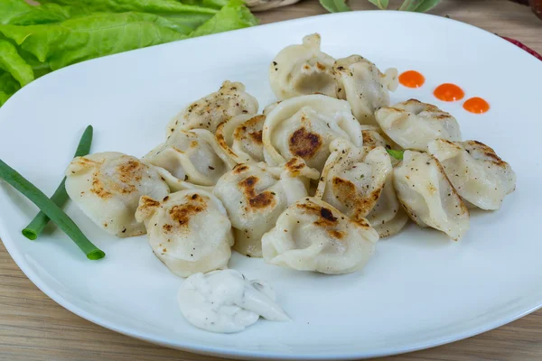 Gebratene Pierogi — Stockfoto