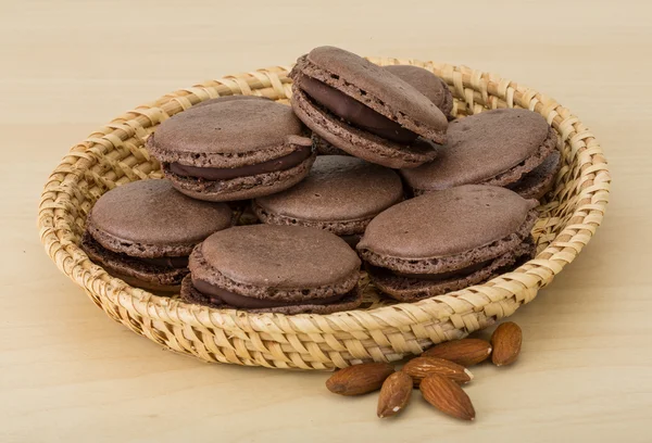 Chocolate macaroons — Zdjęcie stockowe