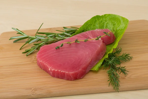 Syrové tuňákový steak — Stock fotografie