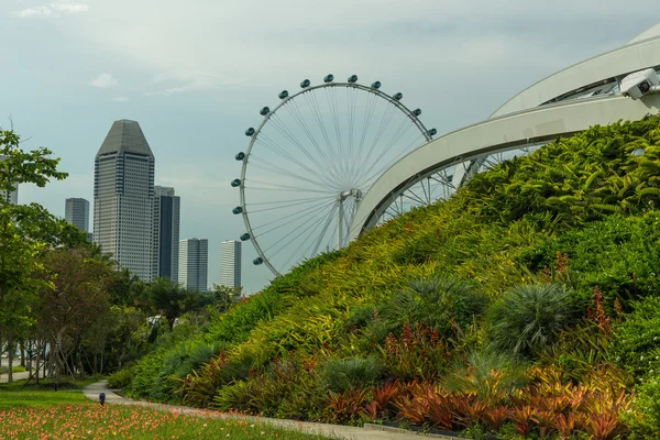 Vista del horizonte de la ciudad de Singapur — Foto de Stock