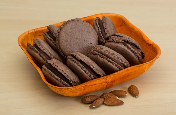 Choklad mandelbiskvier — Stockfoto