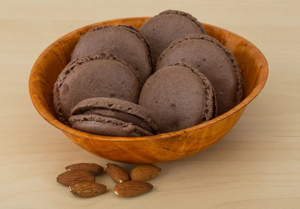 Chocolate macaroons — Stock Photo, Image