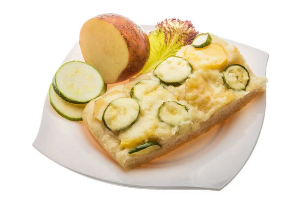 Pizza with zucchini — Stock Photo, Image