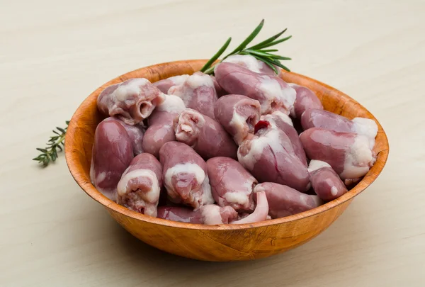 Raw chicken hearts — Stock Photo, Image