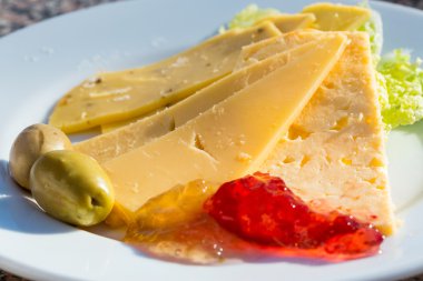 Çeşitli dilimlenmiş peynir