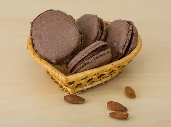 チョコレートのマカロン — ストック写真