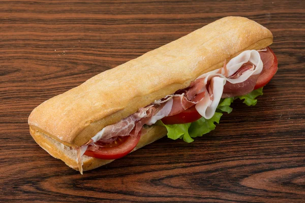 Panino al prosciutto — Foto Stock