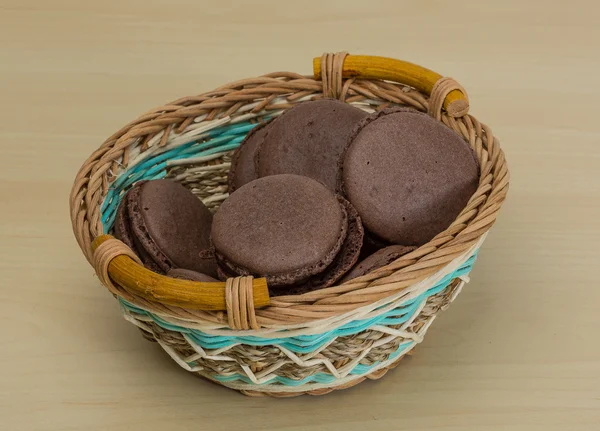 Chocolate macaroons — Stock Photo, Image