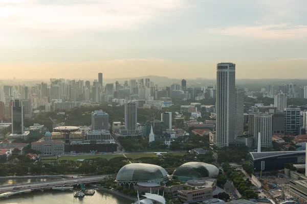 Вид на панораму міста Сінгапур — стокове фото