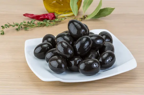Černé olivy — Stock fotografie