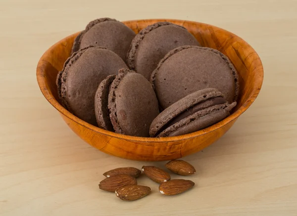 Chocolate macaroons — Stock Photo, Image