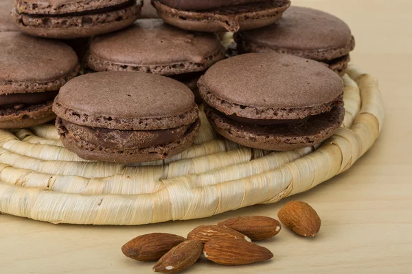 Chocolate macaroons — Stock Photo, Image