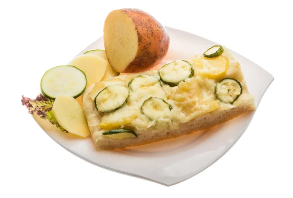 Pizza mit Zucchini — Stockfoto