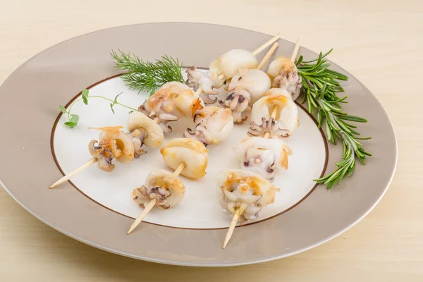 Gegrillte Tintenfische — Stockfoto