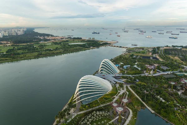 シンガポール市内のスカイラインの眺め — ストック写真