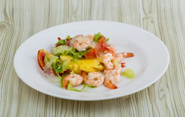 Camarões com salada de aloe vera — Fotografia de Stock