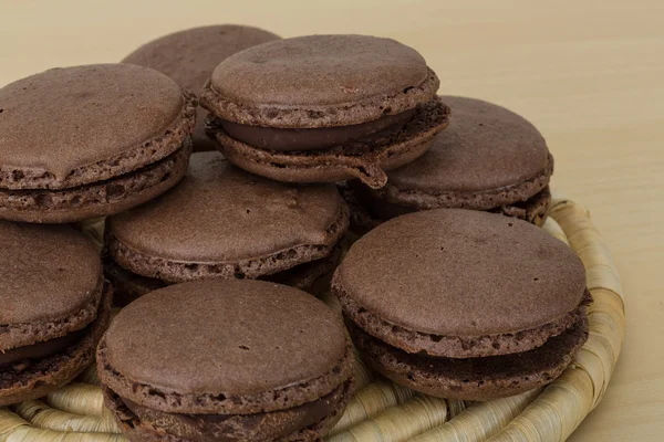 Chocolate macaroons — Stock Photo, Image