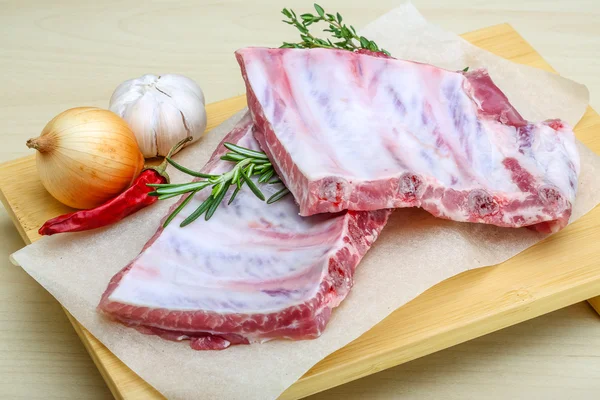 Costillas de cerdo crudas — Foto de Stock