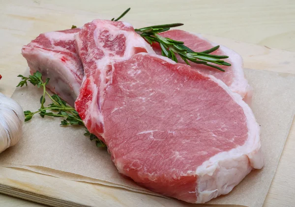 Raw pork steak — Stock Photo, Image