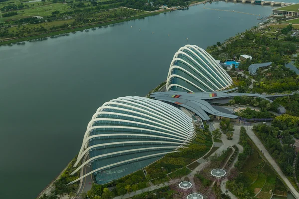 Uitzicht op singapore stad skyline — Stockfoto